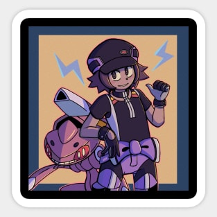 vaporwave anime aesthetic video game Sticker